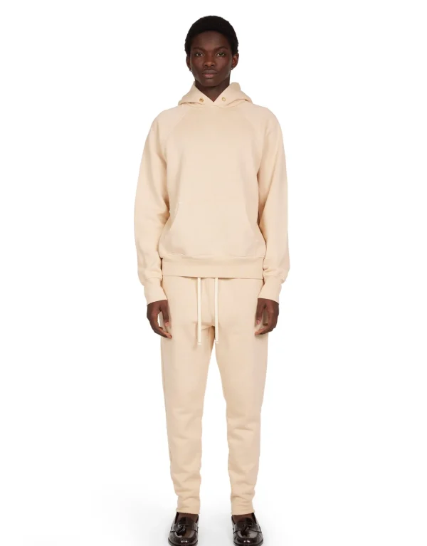 Outlet LES TIEN Heavyweight Classic Raglan Hoodie Cream