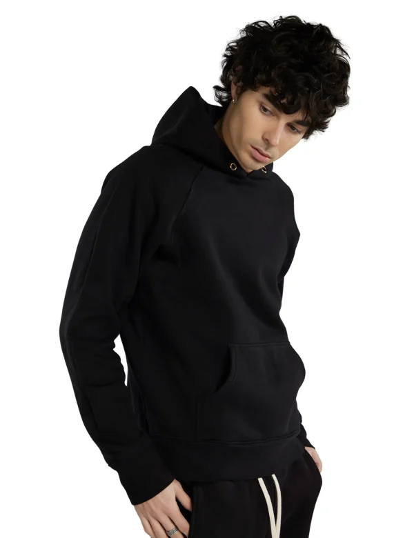 Best LES TIEN Heavyweight Classic Raglan Hoodie Jet Black