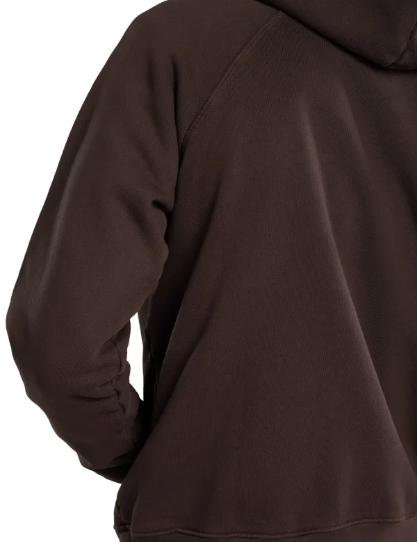 Fashion LES TIEN Heavyweight Classic Raglan Hoodie Washed Brown Fig