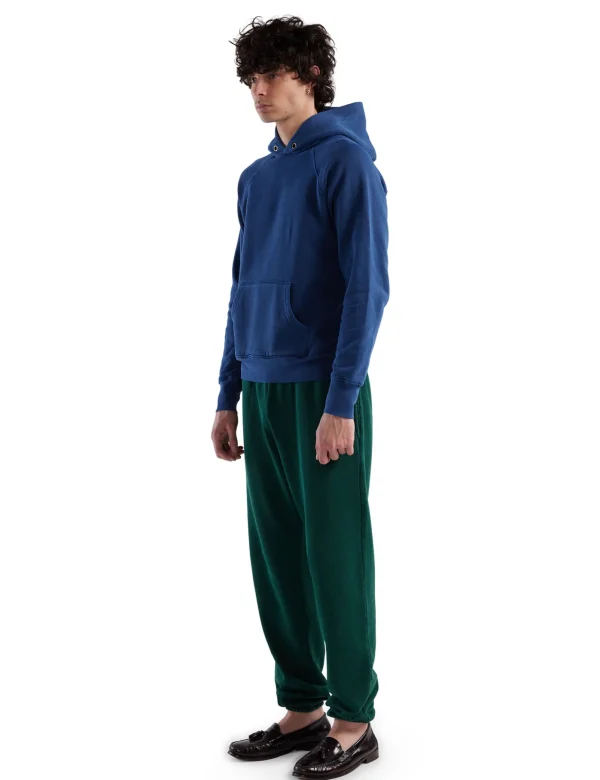 Clearance LES TIEN Heavyweight Classic Raglan Hoodie Washed Blue 42