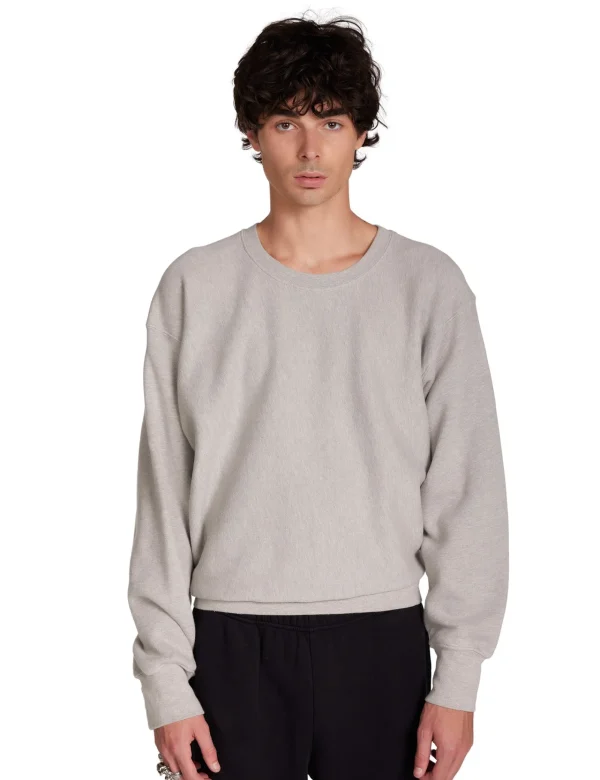 New LES TIEN Heavyweight Crew Heather Grey