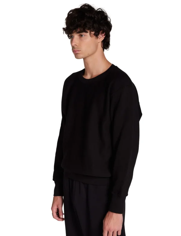 Outlet LES TIEN Heavyweight Crew Jet Black