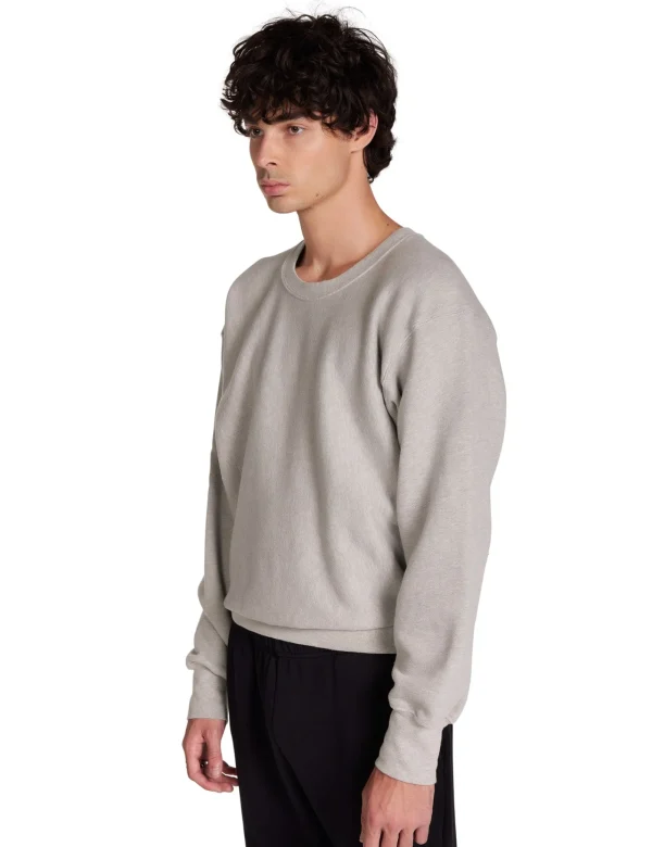 New LES TIEN Heavyweight Crew Heather Grey