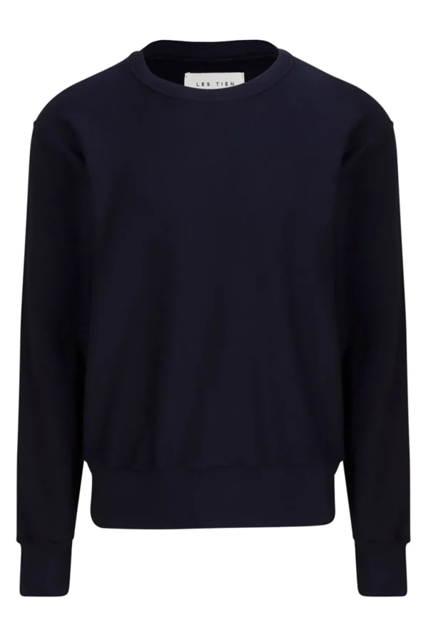 Sale LES TIEN Heavyweight Crew Navy
