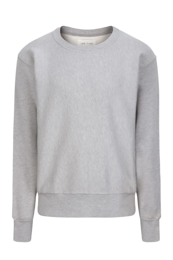 New LES TIEN Heavyweight Crew Heather Grey