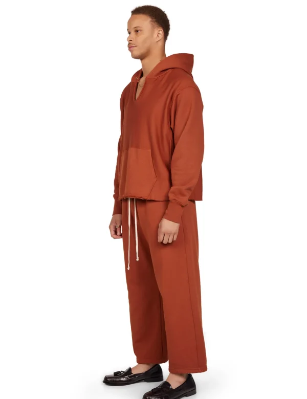 New LES TIEN Heavyweight Cropped Relaxed Pant Cedar