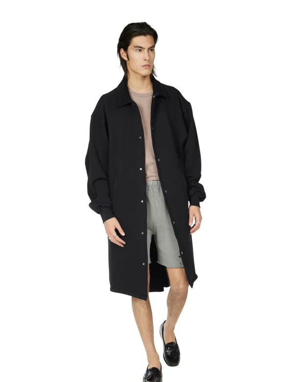 Best LES TIEN Heavyweight Fleece Oversized Parka Jet Black
