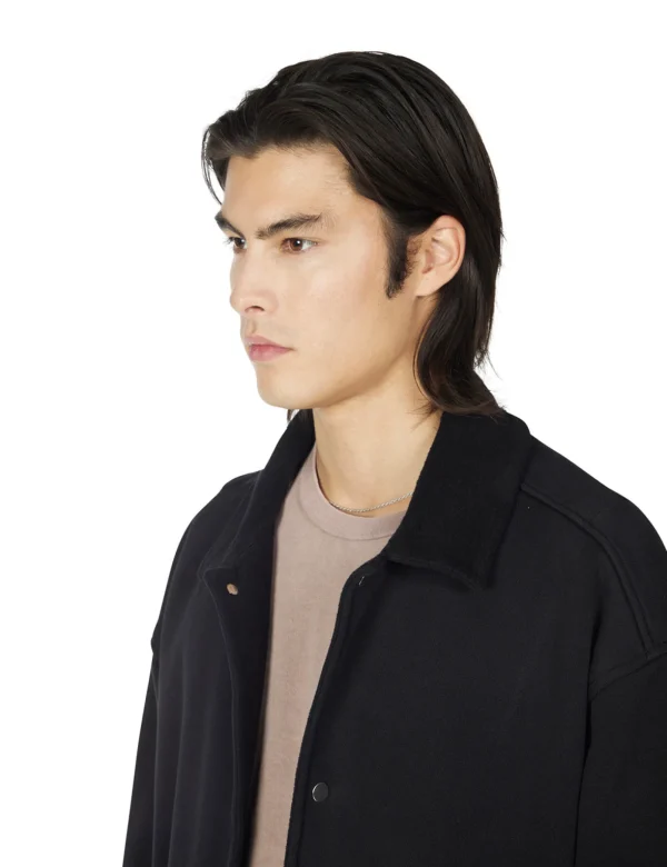 Best LES TIEN Heavyweight Fleece Oversized Parka Jet Black