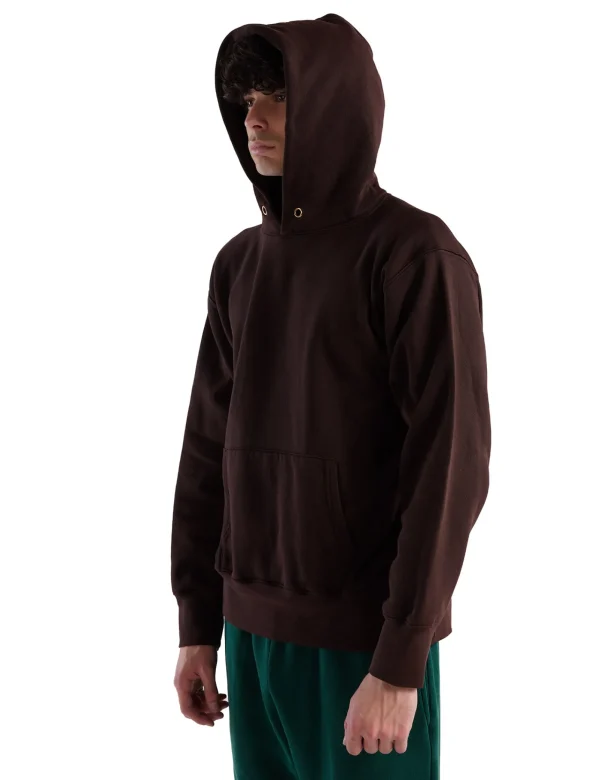 New LES TIEN Heavyweight Hoodie Washed Brown Fig