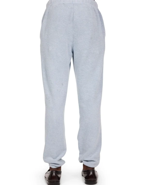 New LES TIEN Heavyweight Inside Out Classic Sweatpant Washed Dusty Blue