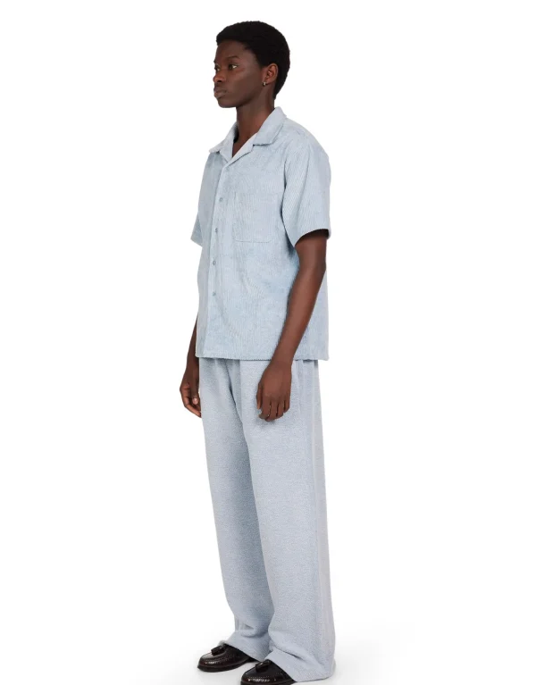 Clearance LES TIEN Heavyweight Inside Out Puddle Pant Washed Dusty Blue