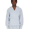 Best LES TIEN Heavyweight Inside Out Raw Cropped Hoodie Washed Dusty Blue