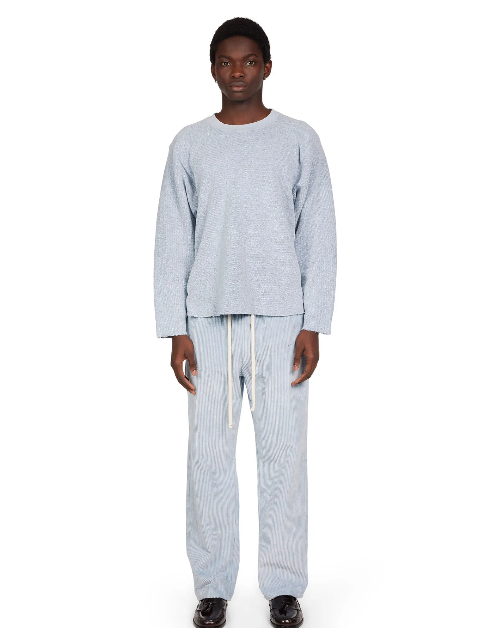heavyweight_inside_out_ra_1.webp Fashion LES TIEN Heavyweight Inside Out Raw Crop Crew Washed Dusty Blue