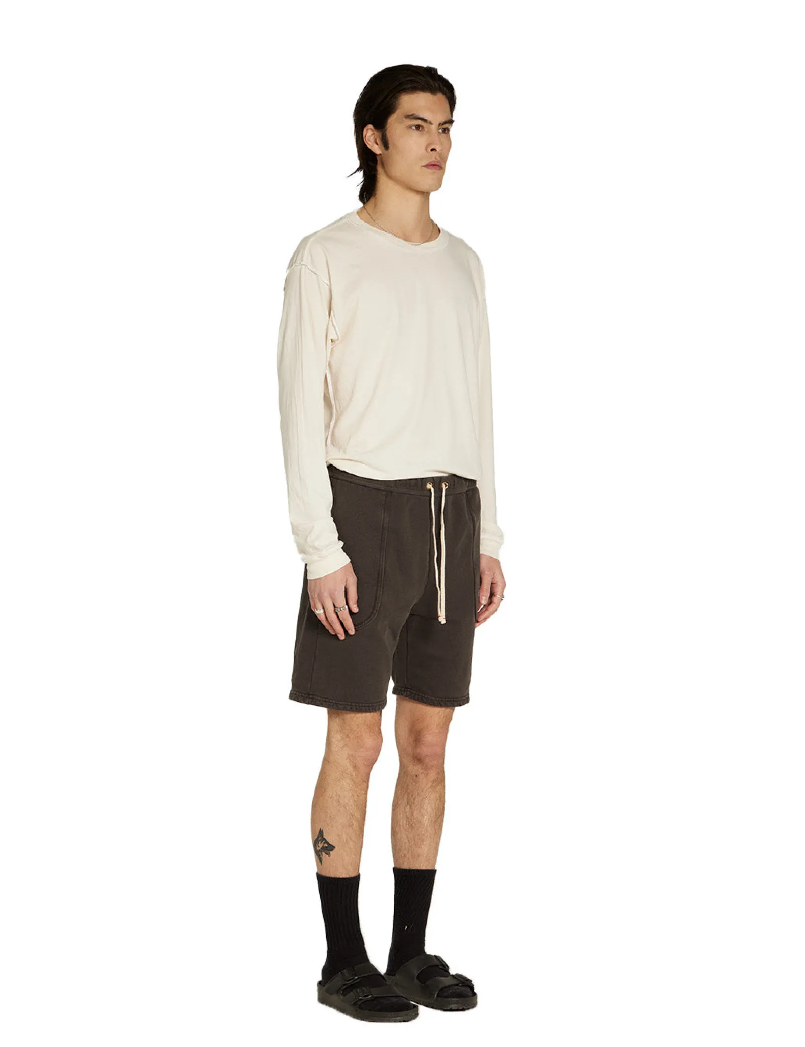 heavyweight_invert_pocket_1.webp Online LES TIEN Heavyweight Invert Pocket Short Vintage Black