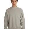 Online LES TIEN Heavyweight Mock Neck Raglan Heather Grey