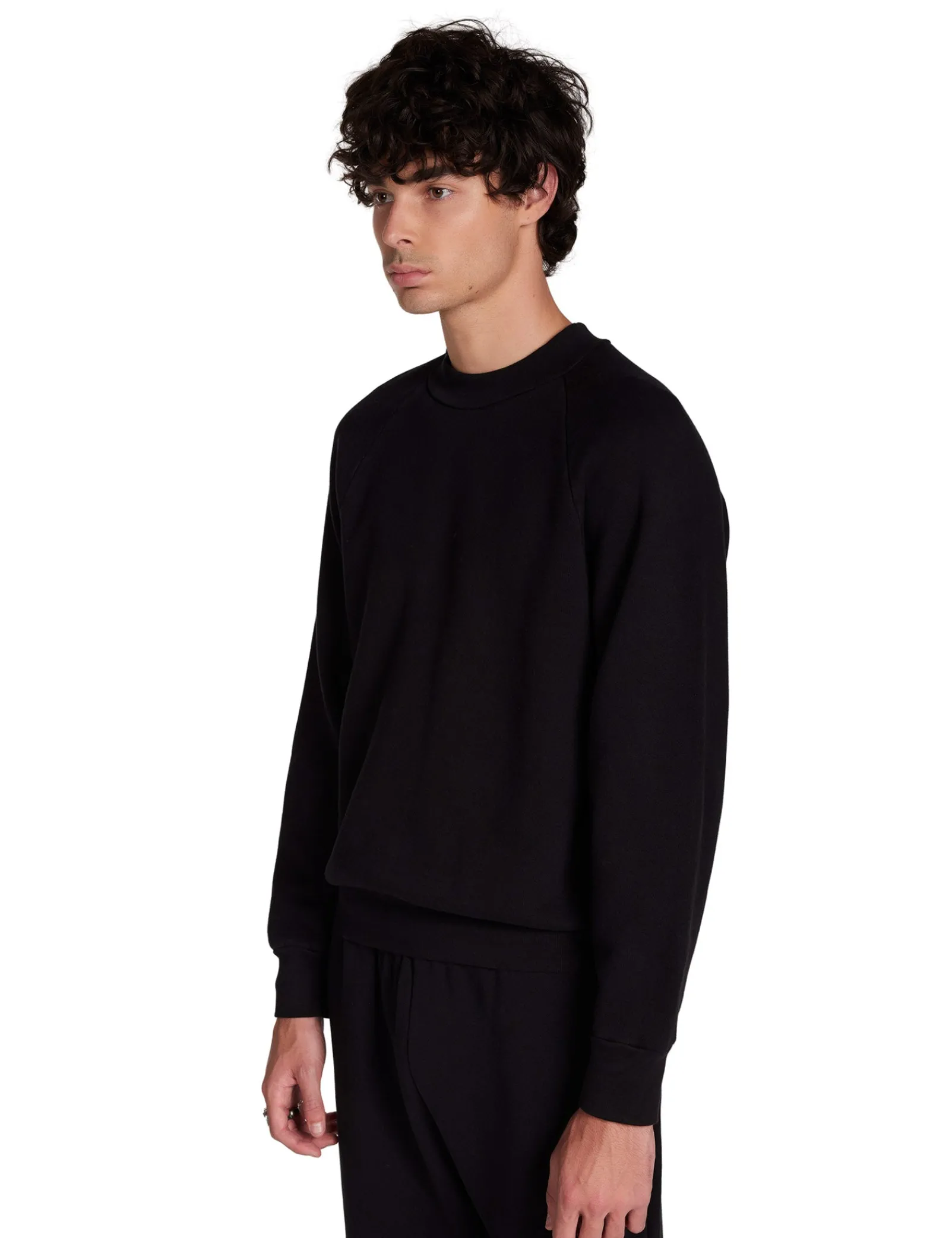 heavyweight_mock_neck_rag_1-4.webp Hot LES TIEN Heavyweight Mock Neck Raglan Jet Black