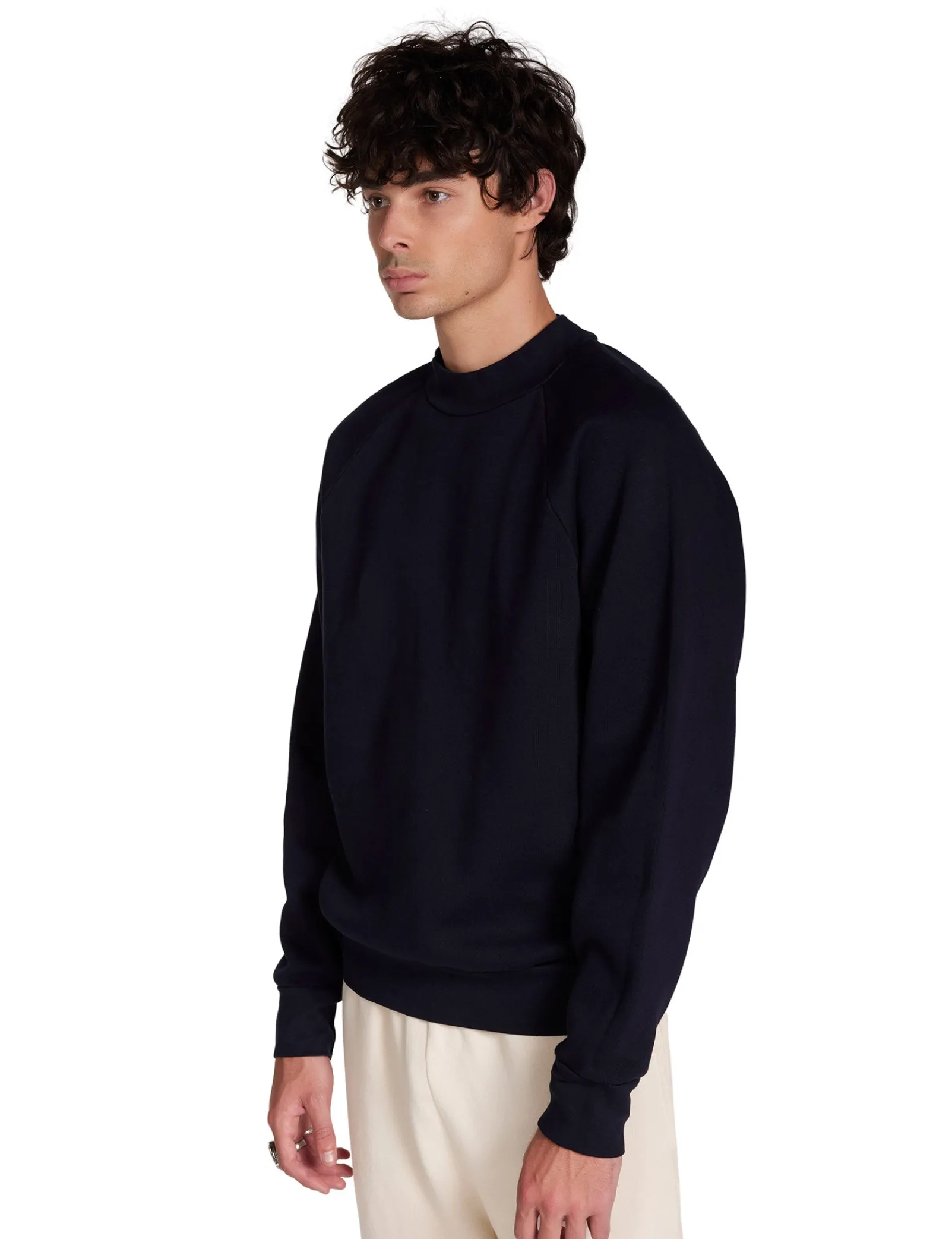 heavyweight_mock_neck_rag_1.webp New LES TIEN Heavyweight Mock Neck Raglan Navy