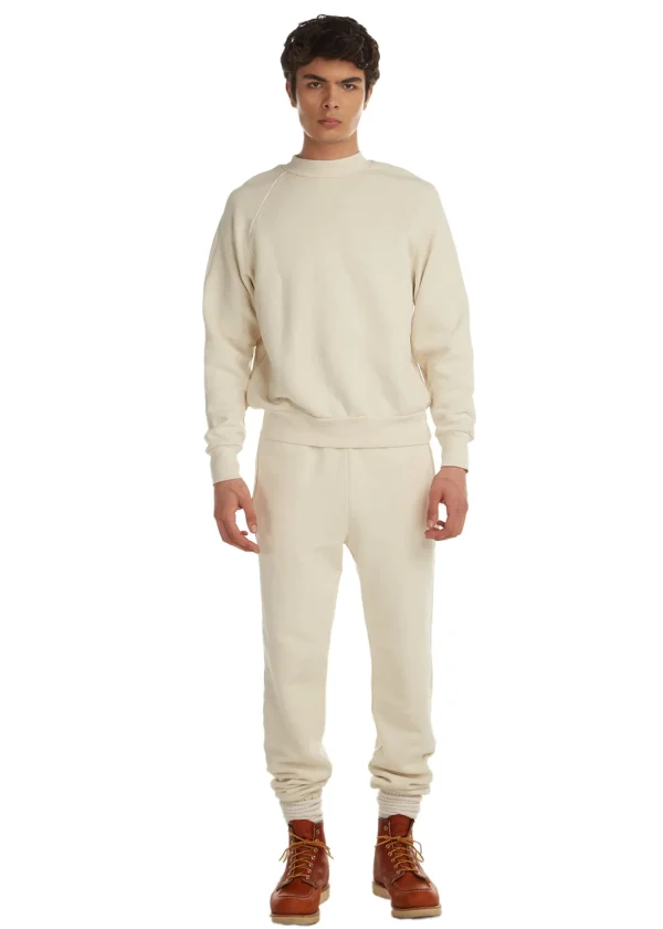 Outlet LES TIEN Heavyweight Mock Neck Raglan Ivory