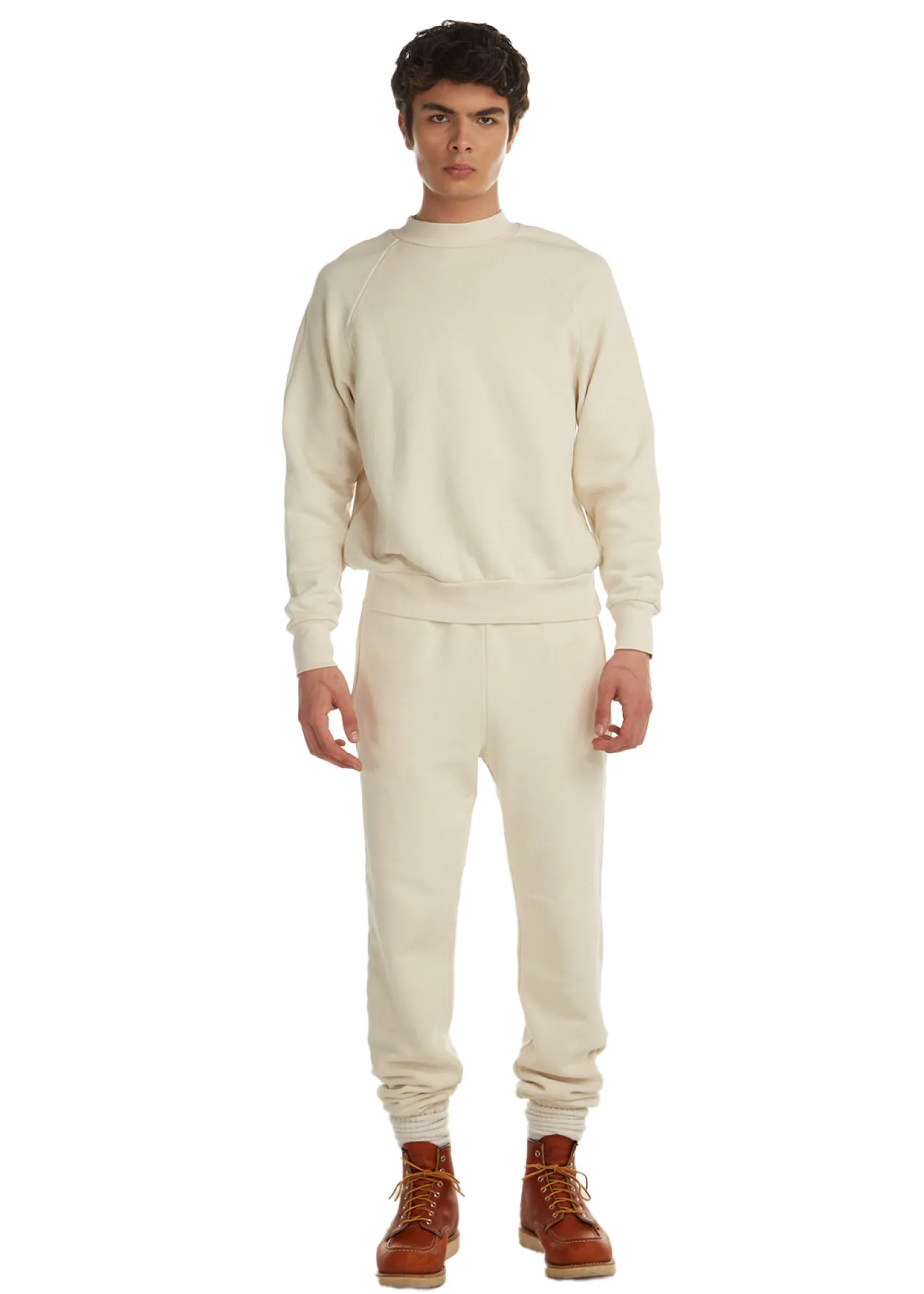 heavyweight_mock_neck_rag_2-3.webp Outlet LES TIEN Heavyweight Mock Neck Raglan Ivory