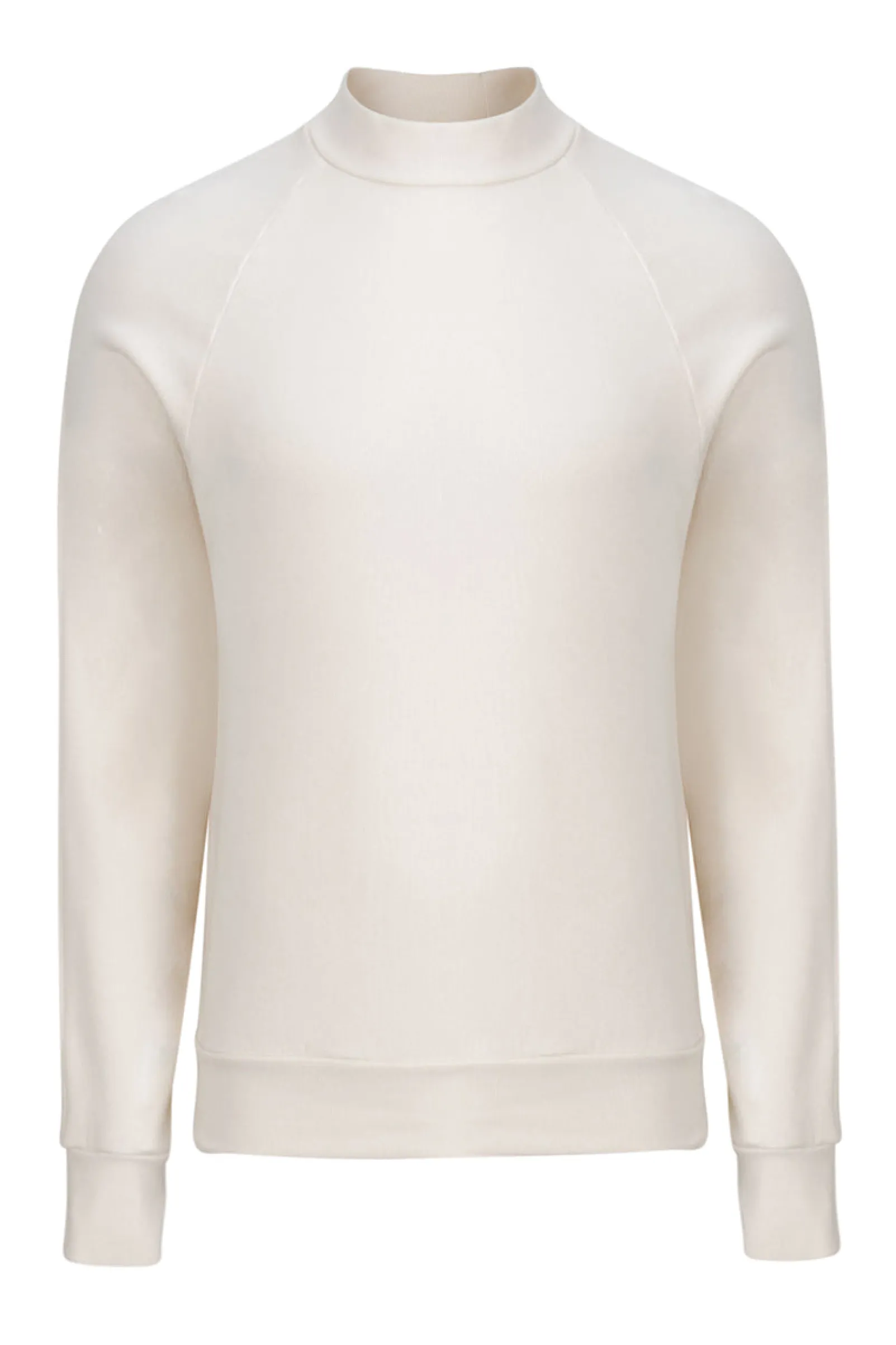 heavyweight_mock_neck_rag_4-3.webp Outlet LES TIEN Heavyweight Mock Neck Raglan Ivory