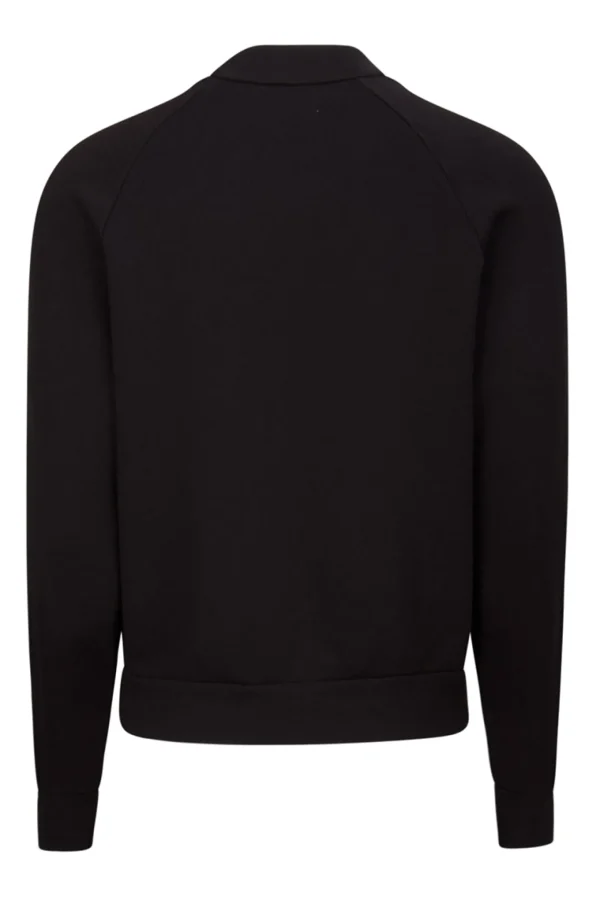 Hot LES TIEN Heavyweight Mock Neck Raglan Jet Black