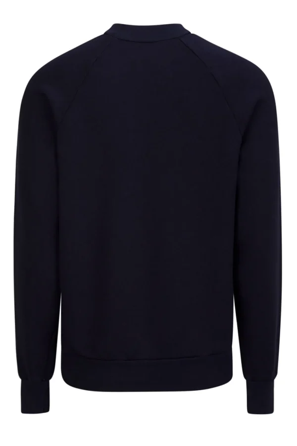 New LES TIEN Heavyweight Mock Neck Raglan Navy