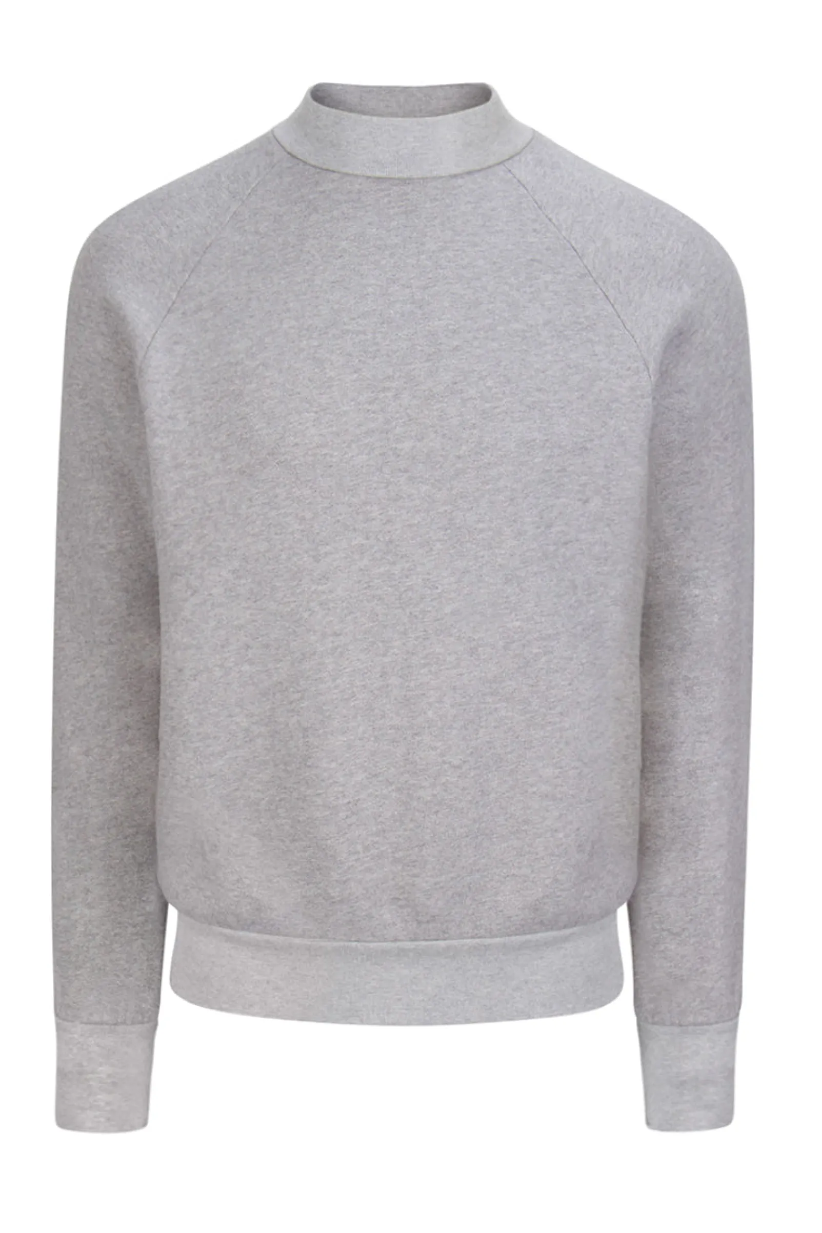 heavyweight_mock_neck_rag_5.webp Online LES TIEN Heavyweight Mock Neck Raglan Heather Grey