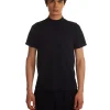 Hot LES TIEN Heavyweight Mock Neck Tee Navy