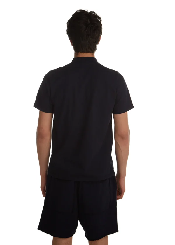 Hot LES TIEN Heavyweight Mock Neck Tee Navy