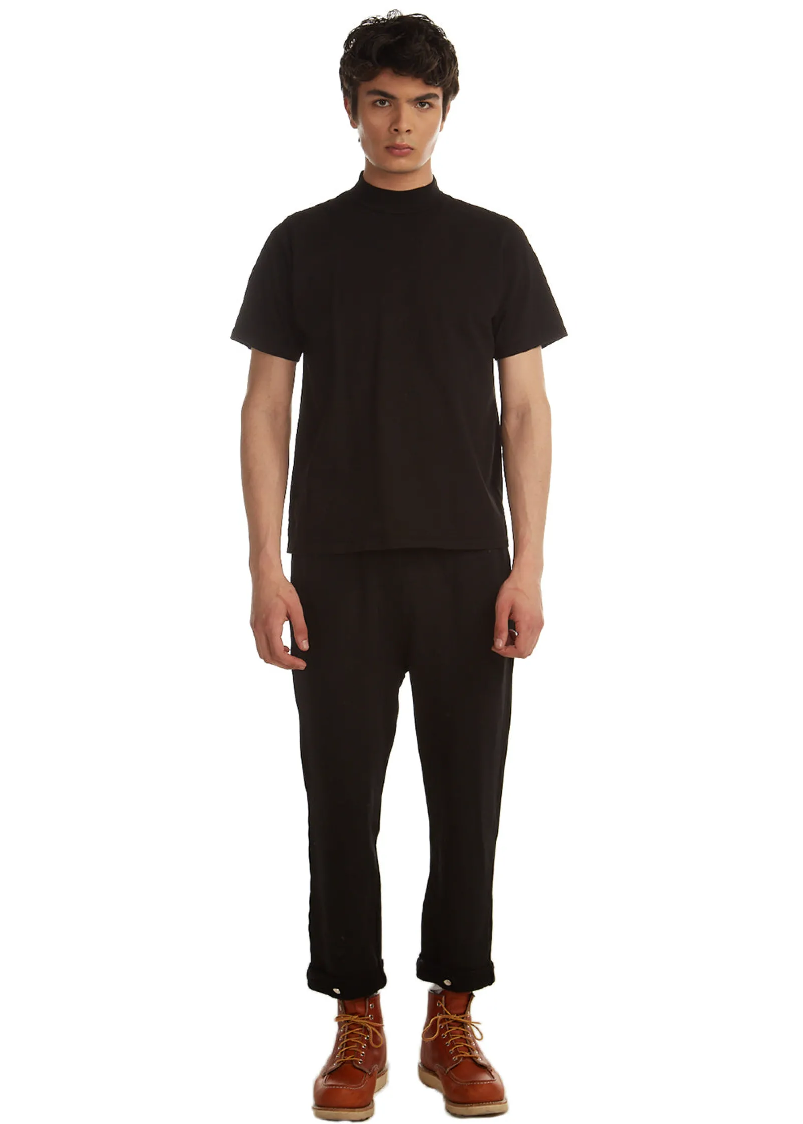 heavyweight_mock_neck_tee_4-1.webp Online LES TIEN Heavyweight Mock Neck Tee Jet Black