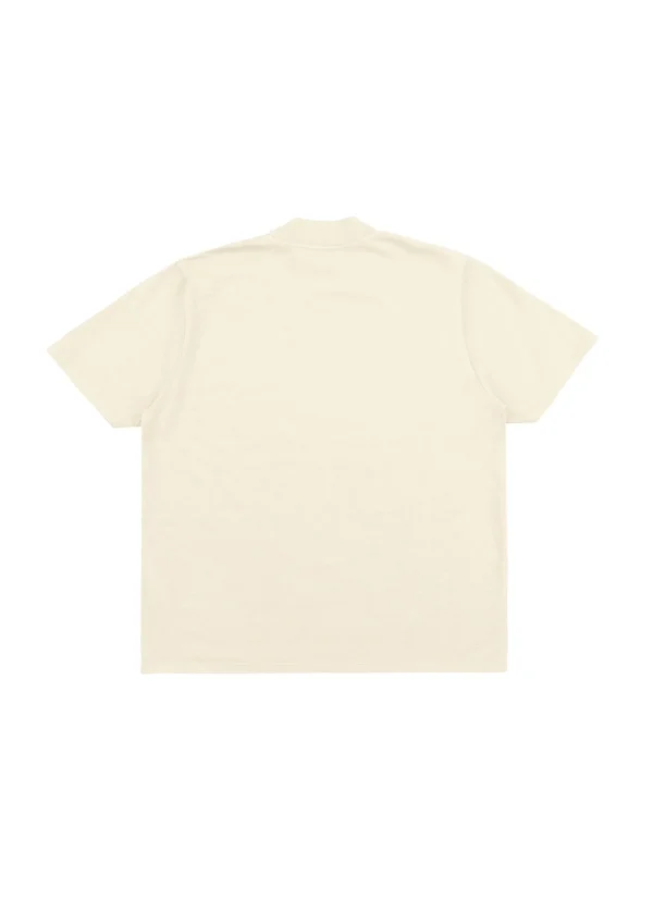 Clearance LES TIEN Heavyweight Mock Neck Tee Ivory