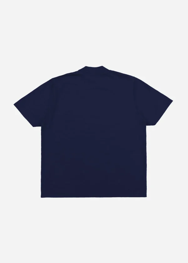 Hot LES TIEN Heavyweight Mock Neck Tee Navy