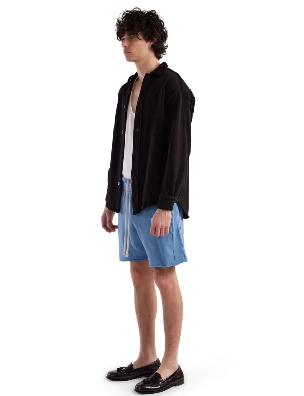 Sale LES TIEN Heavyweight Oversized Button Up Jet Black