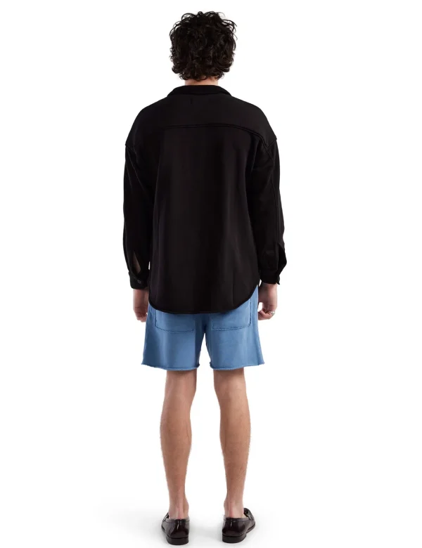 Sale LES TIEN Heavyweight Oversized Button Up Jet Black