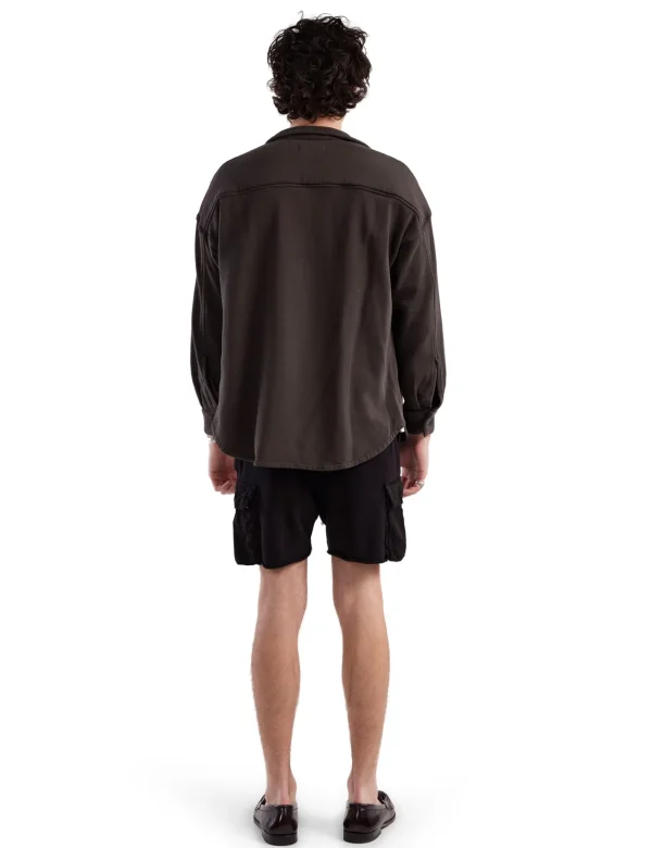 Fashion LES TIEN Heavyweight Oversized Button Up Vintage Black