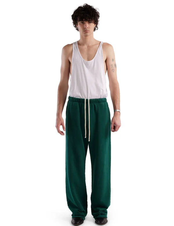 Hot LES TIEN Heavyweight Puddle Pant Washed Emerald