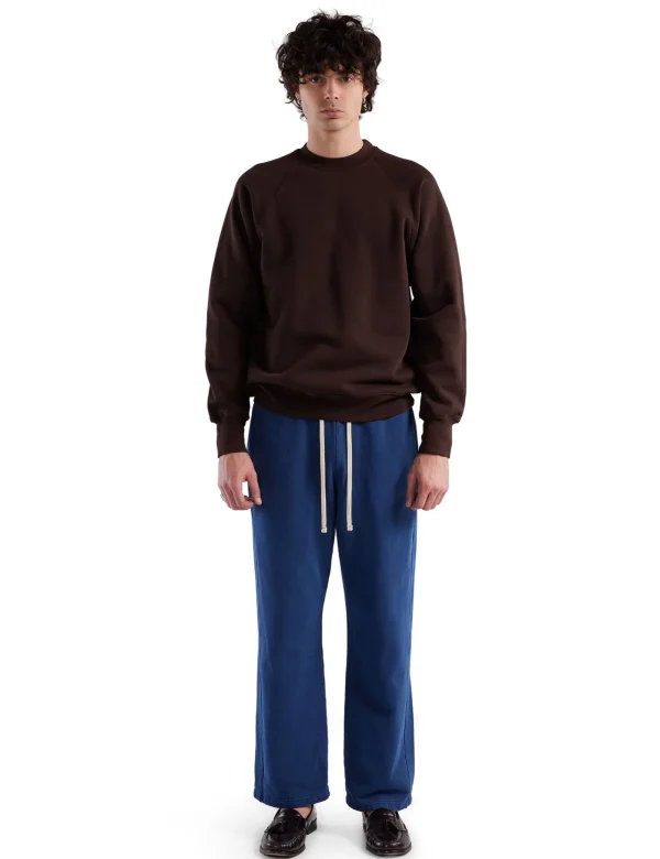 Best LES TIEN Heavyweight Raglan Crew Neck Washed Brown Fig