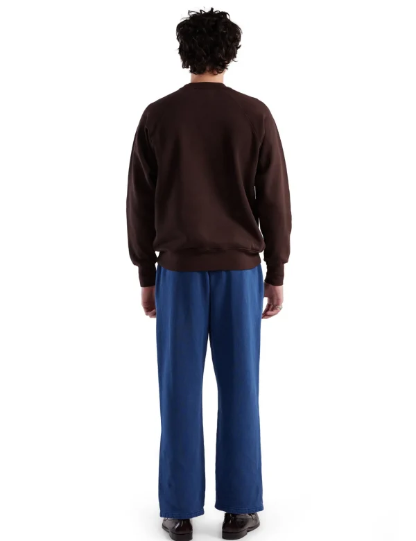 Best LES TIEN Heavyweight Raglan Crew Neck Washed Brown Fig