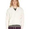 New LES TIEN Heavyweight Raw Cropped Hoodie Ivory