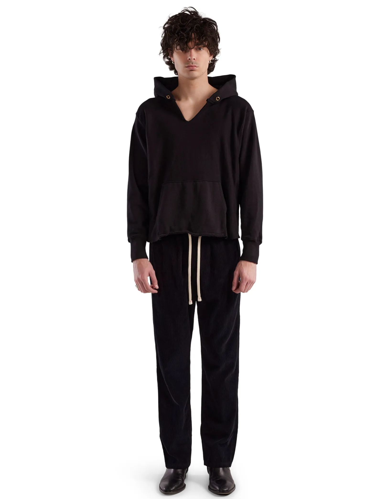 heavyweight_raw_cropped_h_1-3.webp Hot LES TIEN Heavyweight Raw Cropped Hoodie Jet Black