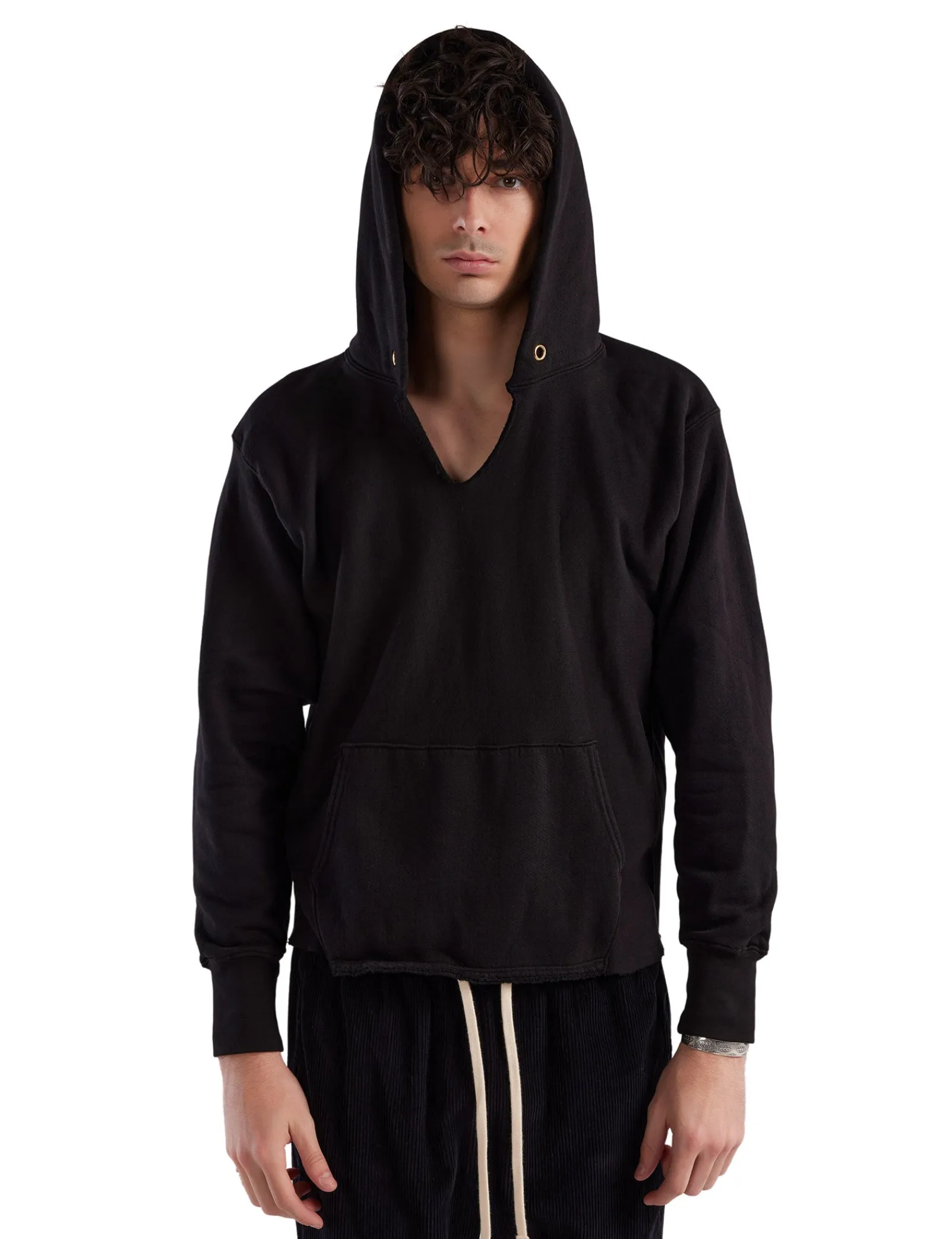 heavyweight_raw_cropped_h_4-2.webp Hot LES TIEN Heavyweight Raw Cropped Hoodie Jet Black