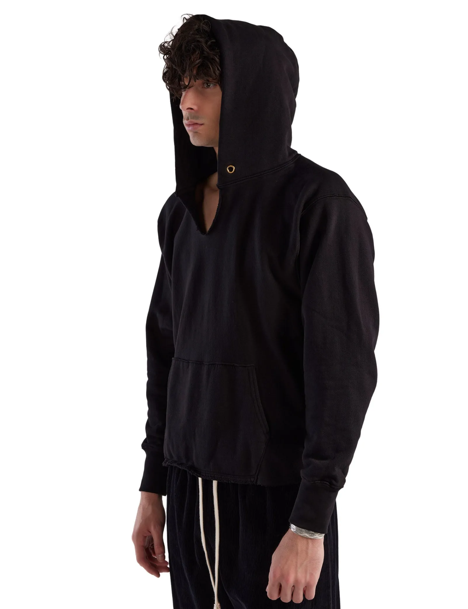 heavyweight_raw_cropped_h_6.webp Hot LES TIEN Heavyweight Raw Cropped Hoodie Jet Black