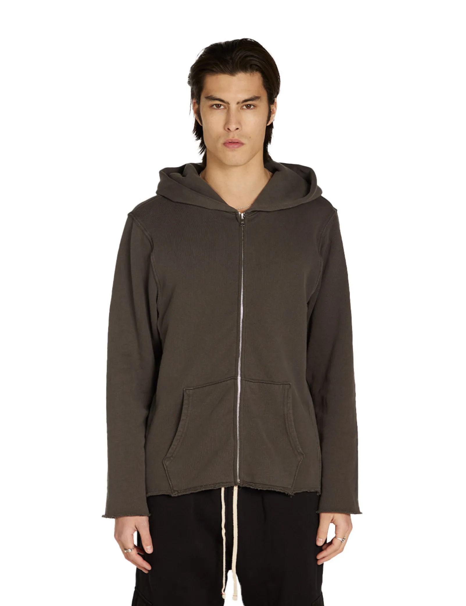 heavyweight_raw_zip_hoodi_0.webp New LES TIEN Heavyweight Raw Zip Hoodie Vintage Black