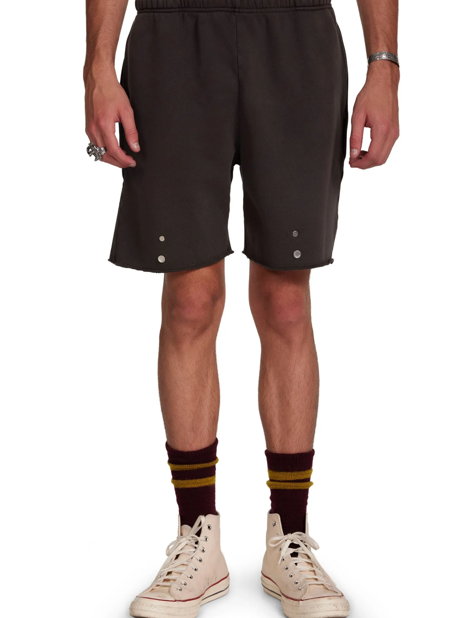 heavyweight_snap_front_sh_0.webp Clearance LES TIEN Heavyweight Snap Front Short Vintage Black