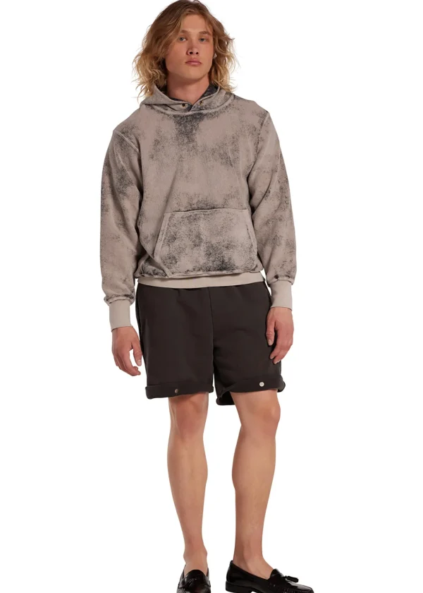 Clearance LES TIEN Heavyweight Snap Front Short Vintage Black