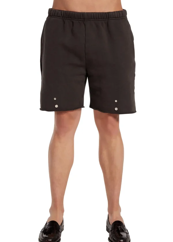 Clearance LES TIEN Heavyweight Snap Front Short Vintage Black