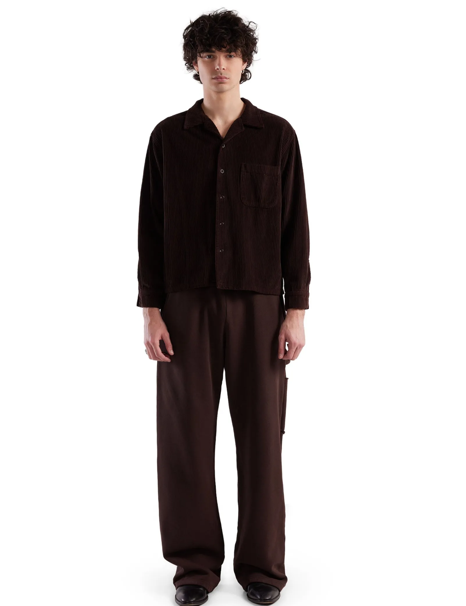heavyweight_utility_puddl_1.webp Hot LES TIEN Heavyweight Utility Puddle Pant Washed Brown Fig