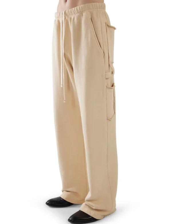 Fashion LES TIEN Heavyweight Utility Puddle Pant Cream
