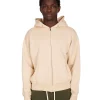 Best LES TIEN Heavyweight Zip Hoodie Cream