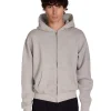 New LES TIEN Heavyweight Zip Hoodie Heather Grey